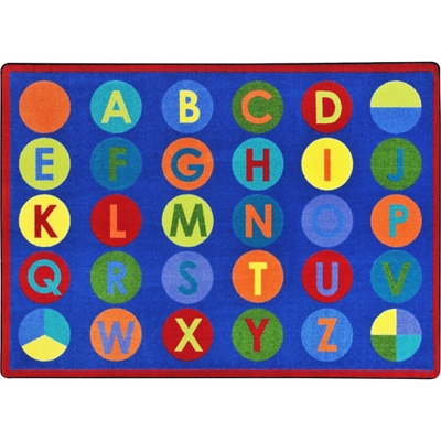 Alphabet Dots 5'4" x 7'8" Area Rug