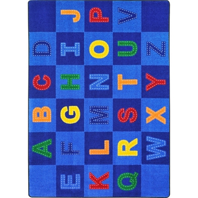 Patchwork Letters 7'8" x 10'9" Area Rug