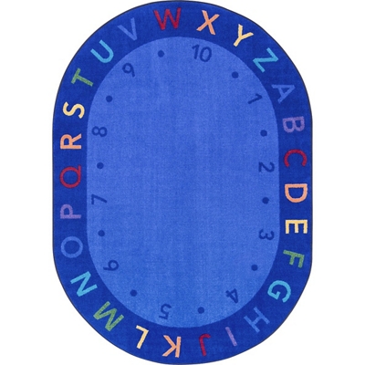 Lively Letters 5'4" x 7'8" Oval Area Rug