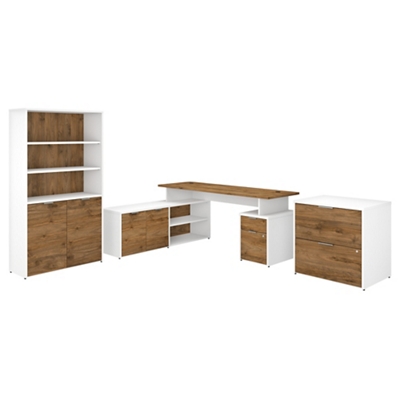 Jamestown 71"W L-Shaped Desk Suite