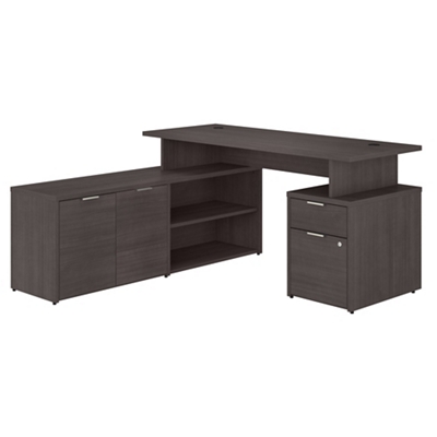 Jamestown L-Shaped Desk w/ Low Return - 60"W x 59"D