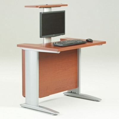 Desk With Monitor Lift 30x36 By Right Angle Nbf Com