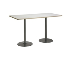 Two-Pedestal Table with Round Base - 72"W x 30"D