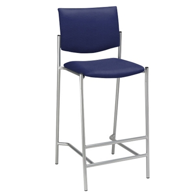 Armless Upholstered Back Barstool