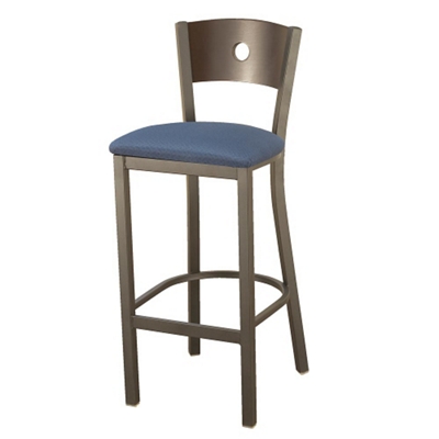 Barstool With Fabric Seat And Circular Cut Out By Kfi Nbf Com