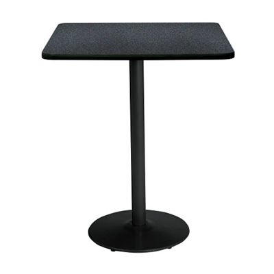 Bar Height Square Table with Black Base - 30"W x 30"D