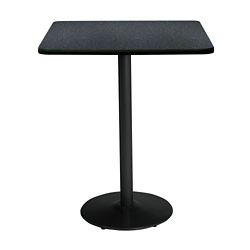 Bar Height Square Table with Black Base - 30"W x 30"D