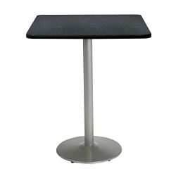 Bar Height Square Table with Silver Base - 30"W x 30"D