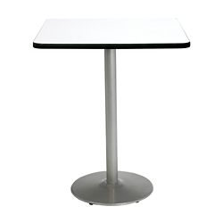 Bar Height Square Table with Silver Base - 36"W x 36"D