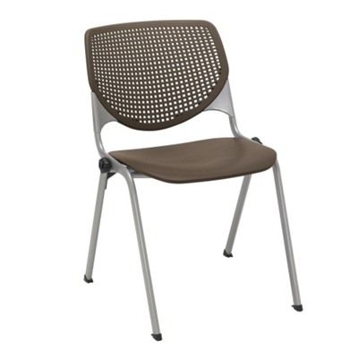 Perforated Back Poly Stack Chair with 400 lb. Capacity