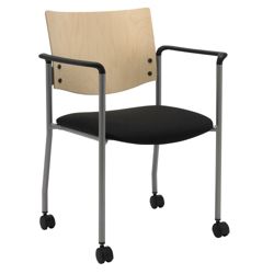 Mobile Wood Back Guest Chair