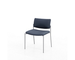 Armless Upholstered Back Extra Wide Guest Chair