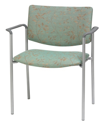 Armless Upholstered Back Extra Wide Guest Chair