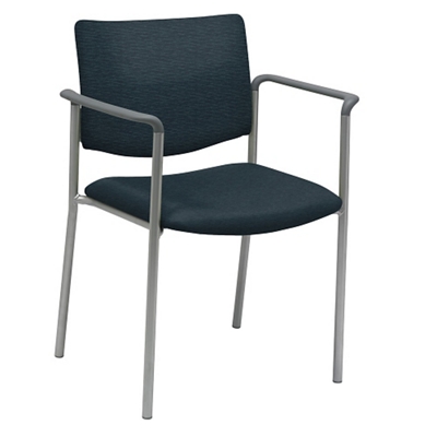 Upholstered Back Guest Chair with Arms