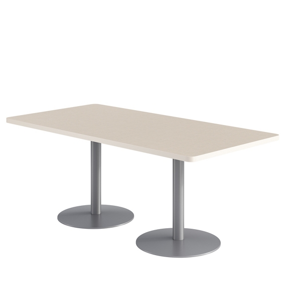NBF Café au Lait Rectangular Café Table with Cast Iron Base | 72