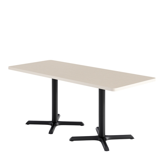 NBF Café au Lait 72x30 X-Base Rectangular Breakroom Table