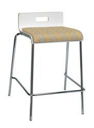 Jive Counter Height Low Back Cafe Stool with Fabric Seat
