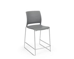 Cafe Height Armless High-Density Stool - 24"H
