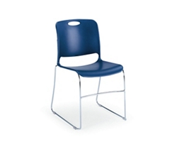 Maestro Armless Poly Stack Chair with Polycarbonate Glides