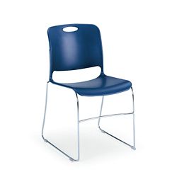 Maestro Armless Poly Stack Chair with Polycarbonate Glides