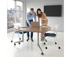 テーブル・机 ame Pirouette Rectangular Flip-Top Training Table - 60