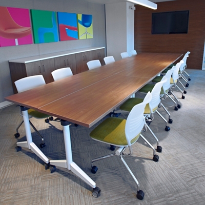 Pirouette Rectangular Flip-Top Training Table - 72