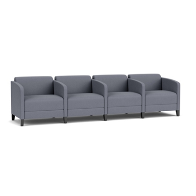 Social Four Seater with Center Arms in Standard Upholstery