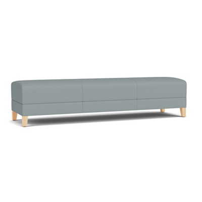 Social Three Seat Bench in Standard Upholstery