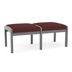 New Castle Wood 2 Seat Bench with Designer Upholstery