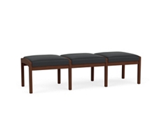 New Castle Wood 3 Seat Bench with Standard Fabric