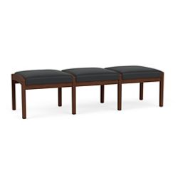 New Castle Wood 3 Seat Bench with Standard Fabric