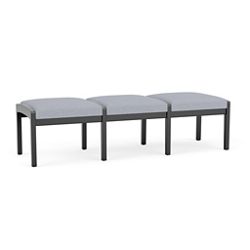 New Castle Wood 3 Seat Bench with Designer Upholstery