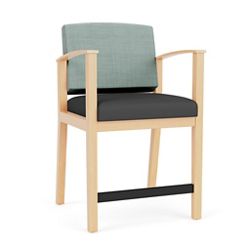 Mason Street Wood Hip Chair in Premium Upholstery