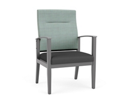 Mason Street Wood Oversize Patient Chair in Premium Upholstery