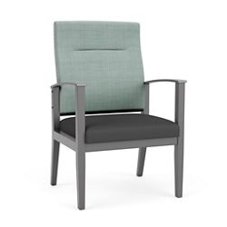 Mason Street Wood Oversize Patient Chair in Premium Upholstery