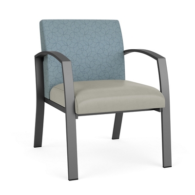 N chair X seat ペブルグレー Ensemble Guest Chair with Healthcare Vinyl