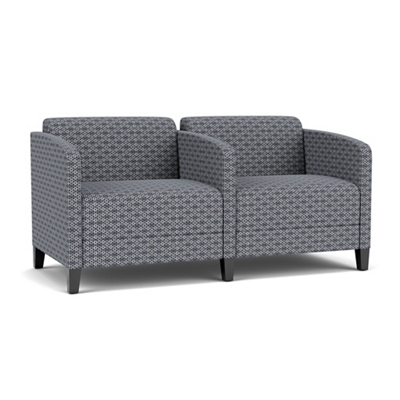 Social Two Seater with Center Arm in Premium Upholstery