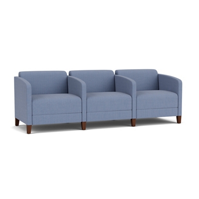 Social Three Seater with Center Arms in Premium Upholstery