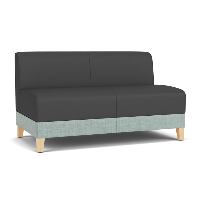 Social Armless Loveseat in Premium Upholstery