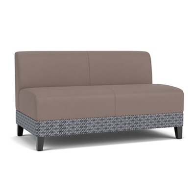 Social Armless Loveseat in Premium Upholstery