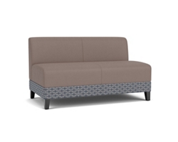 Social Armless Loveseat in Premium Upholstery