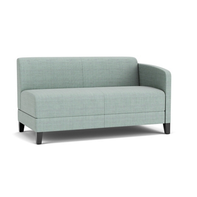 Social Left Arm Loveseat in Premium Upholstery