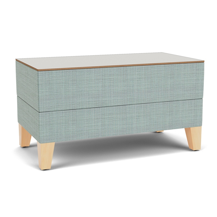 Social Small Rectangular Table in Premium Upholstery