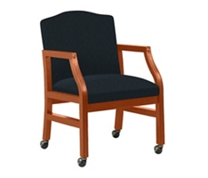 Heavy-Duty Fabric Traditional Guest Chair with Casters