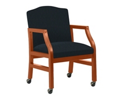 Heavy-Duty Fabric Traditional Guest Chair with Casters