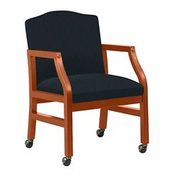 Heavy-Duty Fabric Traditional Guest Chair with Casters