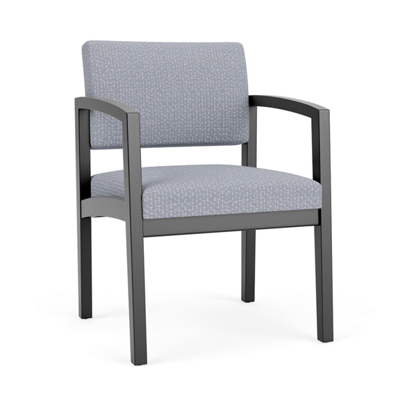New Castle Wood Guest Chair with Designer Upholstery