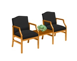 2 Chairs & Center Table in Heavy Duty Upholstery