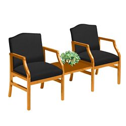 2 Chairs & Center Table in Heavy Duty Upholstery