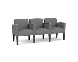 Belmont Solid Fabric Three Seater with Center Arms